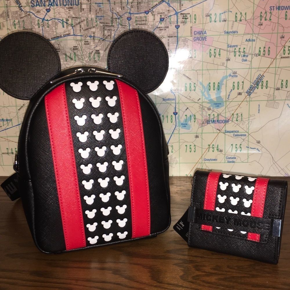 Loungefly Mickey backpack and wallet set